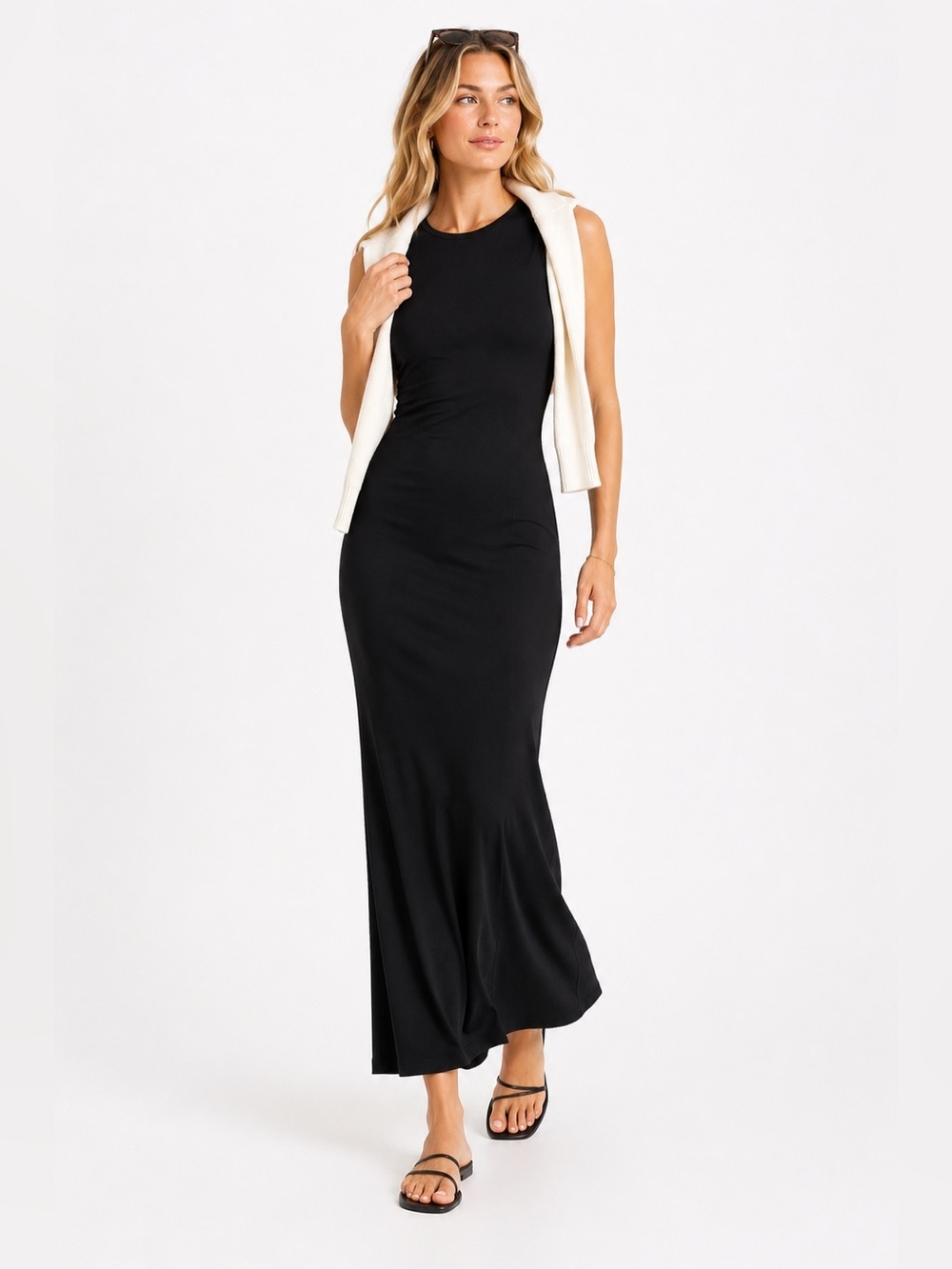 Commando Black Butter Modal Reversible Maxi Dress Medium NWT
